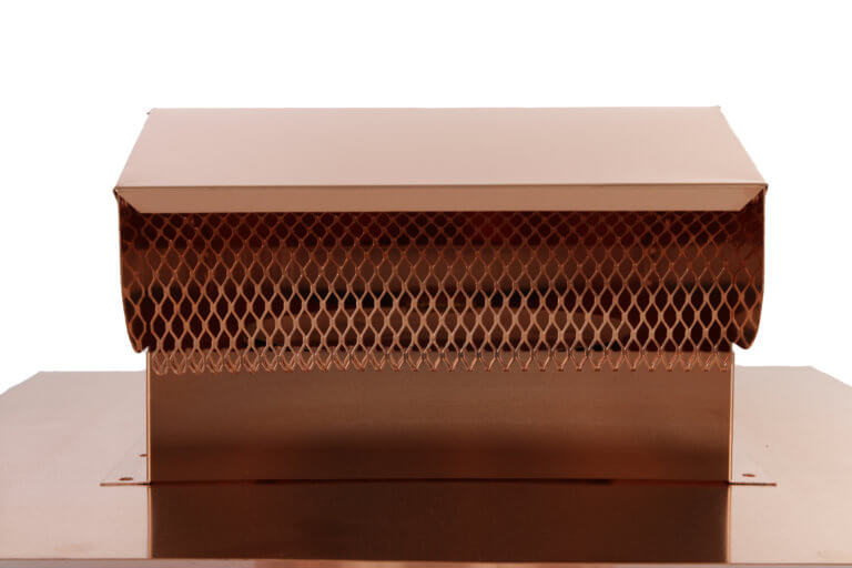 FAMCO Bath Fan / Kitchen Exhaust - Roof Vent with Extension - Copper (Front View)