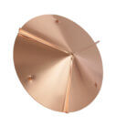 Top view of FAMCO cone top chimney cap with screen in copper.