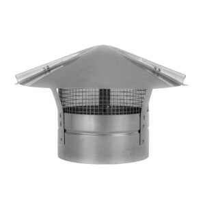Side view of FAMCO Stainless Steel Cone Top Chimney Cap.