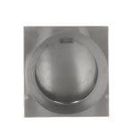 Bottom view of FAMCO Wall Vent with Damper (No Screen) in aluminum.