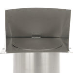 Inside view of FAMCO Wall Vent with Damper (No Screen) in aluminum.