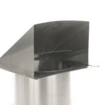 Inside diagonal view of FAMCO Wall Vent with Damper (No Screen) in aluminum.