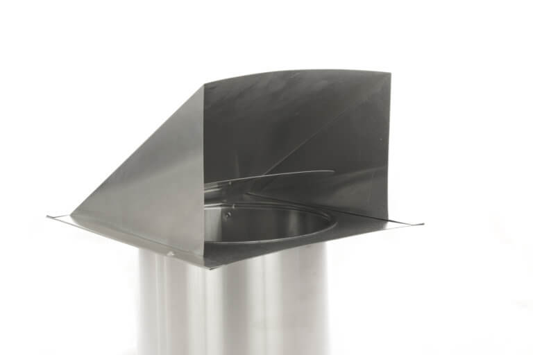 Inside diagonal view of FAMCO Wall Vent with Damper (No Screen) in aluminum.