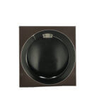 Bottom view of FAMCO Painted Wall Vent with Damper and No Screen in galvanized steel.