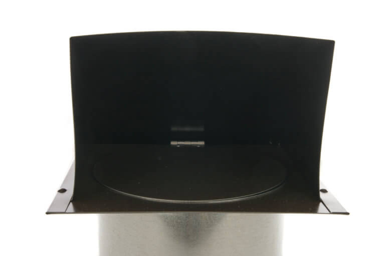 FAMCO Wall Vent with Damper (No Screen) - Painted Galvanized Steel - (Front View)