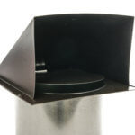 Inside view of FAMCO Painted Wall Vent with Damper and No Screen in galvanized steel.