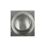 Bottom view of FAMCO Wall Vent with damper in galvanized steel.