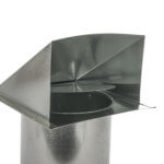 Inside view of FAMCO Wall Vent with damper in galvanized steel.