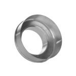 Galvanized steel HVAC collar with precision cut edges.