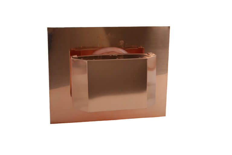 Top-down view of FAMCO J Vent in copper.