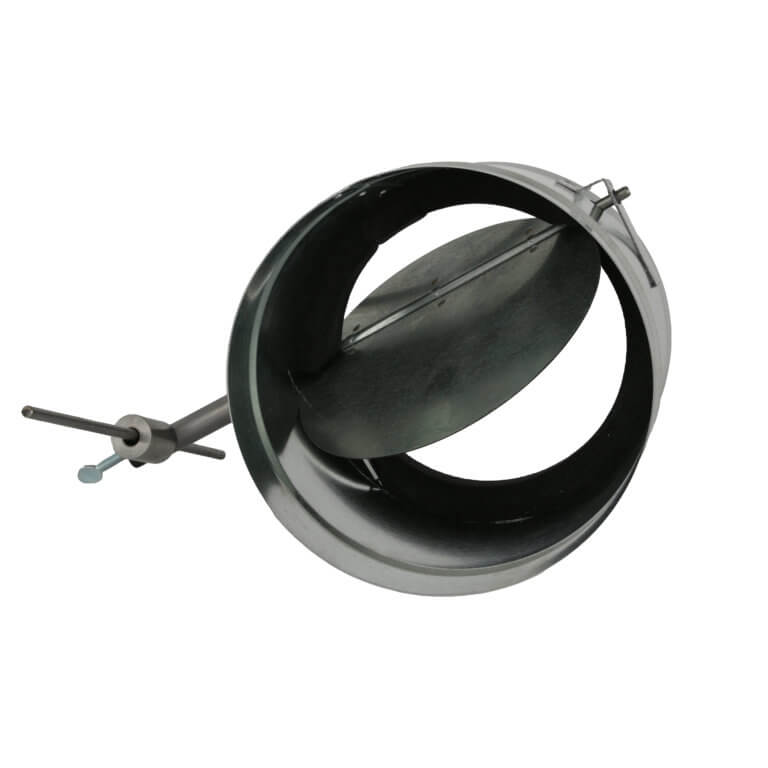 Inside view of FAMCO Pressure Relief/Barometric Damper in galvanized steel.