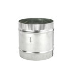 Side view of FAMCO reversible backdraft damper in galvanized steel.