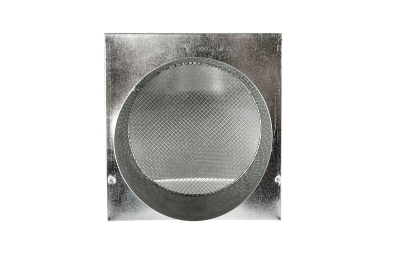 Bottom view of FAMCO galvanized wall vent.
