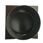 Inside bottom shot of FAMCO Hooded Wall Vent with Screen and Damper in painted steel.