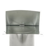 FAMCO Hooded Wall Vent with Screen and Damper - Galvanized Steel (Front View)