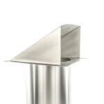 Aluminum hooded wall vent with a screen, no damper.