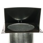 FAMCO Hooded Wall Vent with Screen (No Damper) - Painted Galvanized Steel (Front View)