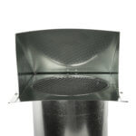 FAMCO Hooded Wall Vent with Screen (No Damper) - Galvanized Steel (Front View)