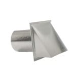 Hooded Wall Vent with Screen (No Damper) - Galvanized - 14 inch