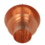 Bottom view of a copper Universal Chimney Cap.