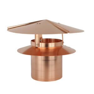 The FAMCO UCCU universal chimney cap, copper