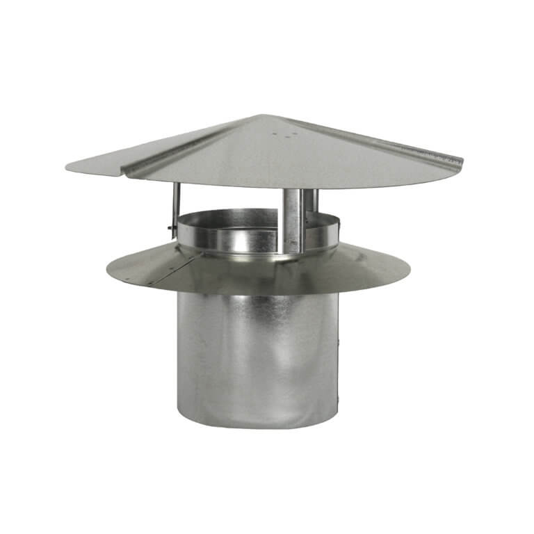 The FAMCO UC universal chimney cap 28 gauge galvanized steel