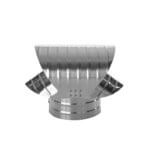 Full side view of FAMCO round base chimney vacuum cap in aluminum.