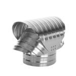 Side view of FAMCO Round Base Chimney Vacuum Cap in aluminum.