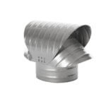 Side view of FAMCO Round Base Chimney Vacuum Cap in stainless steel.