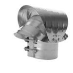 Inside view of FAMCO Round Base Chimney Vacuum Cap. in galvanized steel.