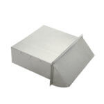 Galvanized rectangular wall vent.
