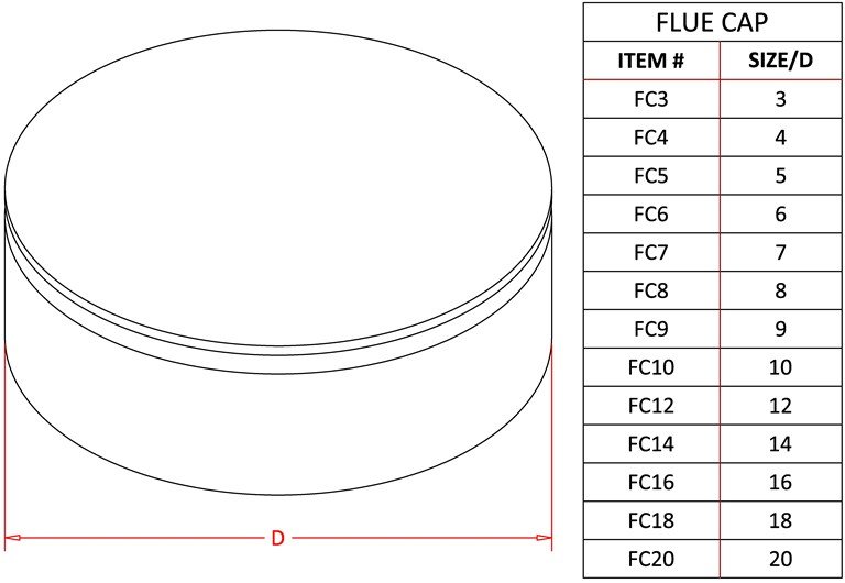 Flue Cap - Aluminum-1435