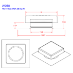 FAMCO Roof / Attic Vent – 38 sq . in. Net Free Area (Specifications)