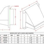 Plastic Dryer Vent with Hood and Damper-1226