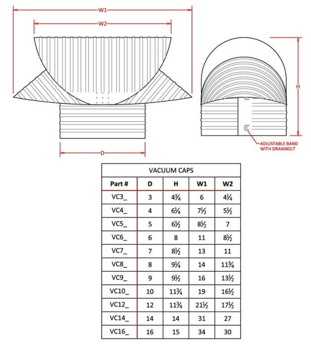 Round Base Chimney Vacuum Cap - Galvanized-1258
