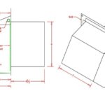 FAMCO Hooded Wall Vent - Screen, Damper, Spring & Gasket Measurements