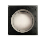 Bottom view of FAMCO Hooded Wall Vent with screen, damper, spring, and gasket.