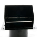 FAMCO Hooded Wall Vent 6 inch - Screen, Damper, Spring & Gasket - Painted Galvanized Steel (Front View)