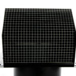 FAMCO Hooded Wall Vent - Screen, Damper, Spring & Gasket - Painted Galvanized Steel (Front View)