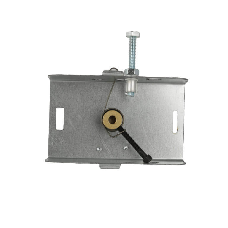 Damper motor with spring and mounting bolt.