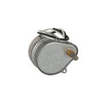 Small damper motor unit with metal casing and wires.