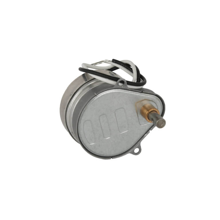 Small damper motor unit with metal casing and wires.