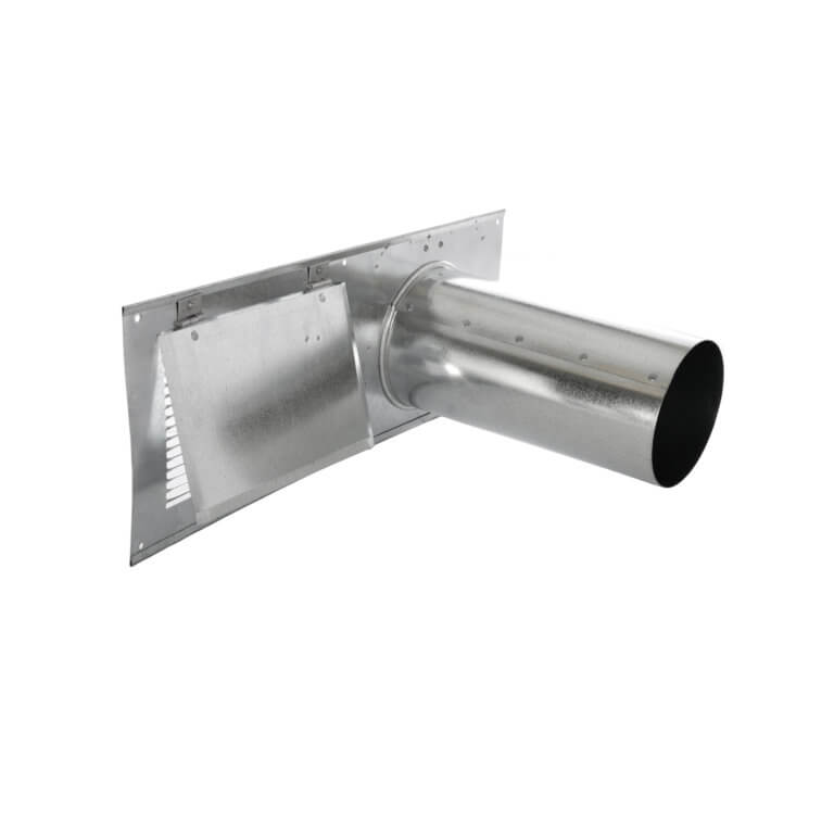 Plumbers Vent with attached pipe, shown from the back.