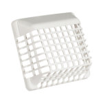 FAMCO Plastic Wall Vent Guard in white for 4" Wall Vents.