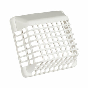 FAMCO Plastic Wall Vent Guard in white for 4" Wall Vents.