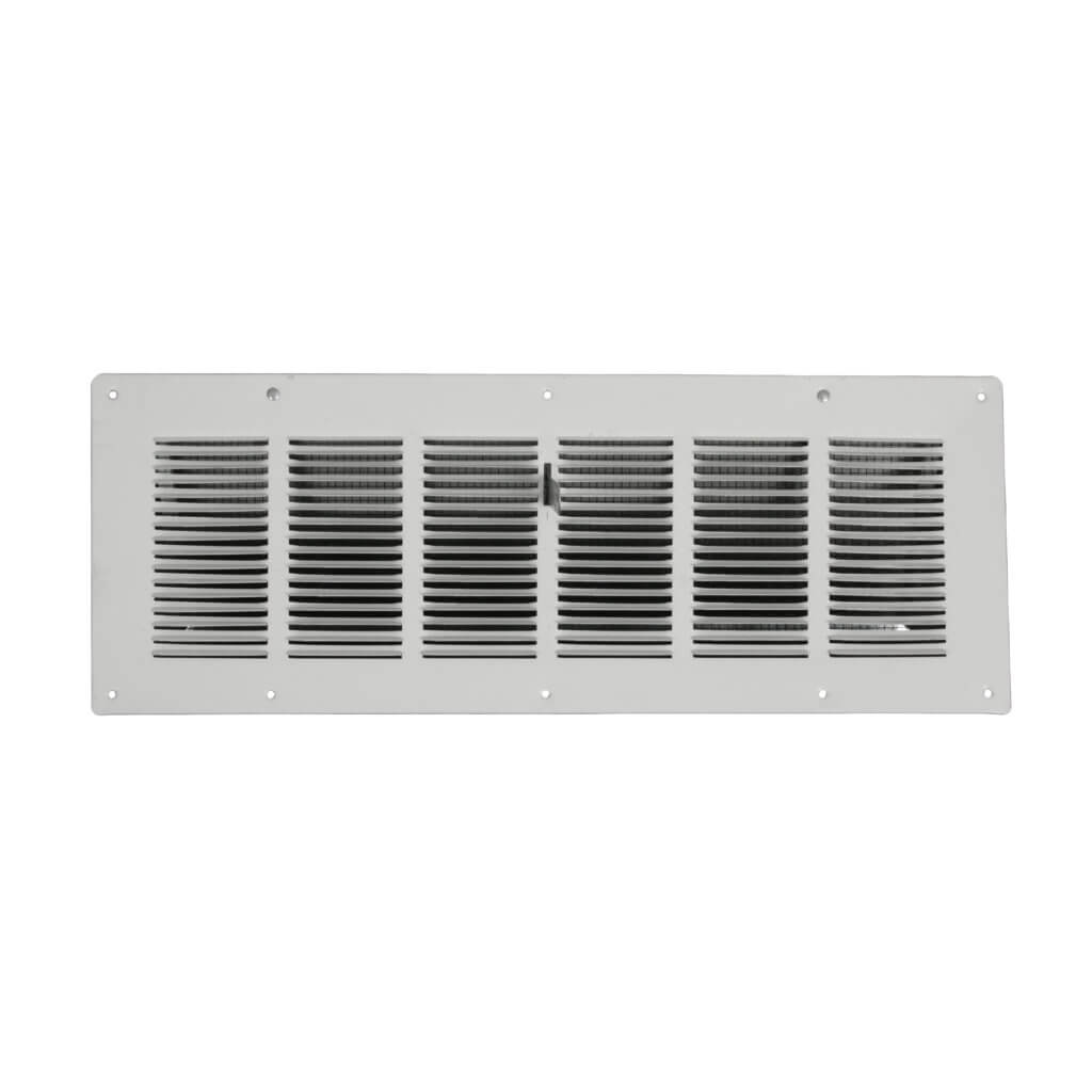 Louvered replacing Foundation Vents with Damper - Painted - 6 x 16 inch, White