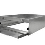 FAMCO Furnace Filter Rack Base - Galvanized Steel (Open Side View)