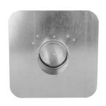 Bottom view of a galvanized Goose Neck Exhaust Roof Vent with extension.