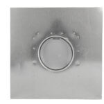 Bottom view of a galvanized Goose Neck Exhaust Roof Vent.