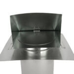 FAMCO Hooded Wall Vent with Screen, Damper, & Stucco Ring - Galvanized Steel (Front View)